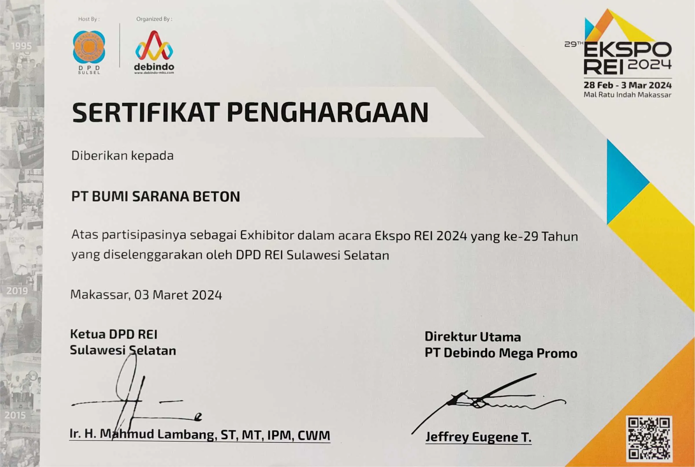 SERTIFIKAT EKSPO REI 2024