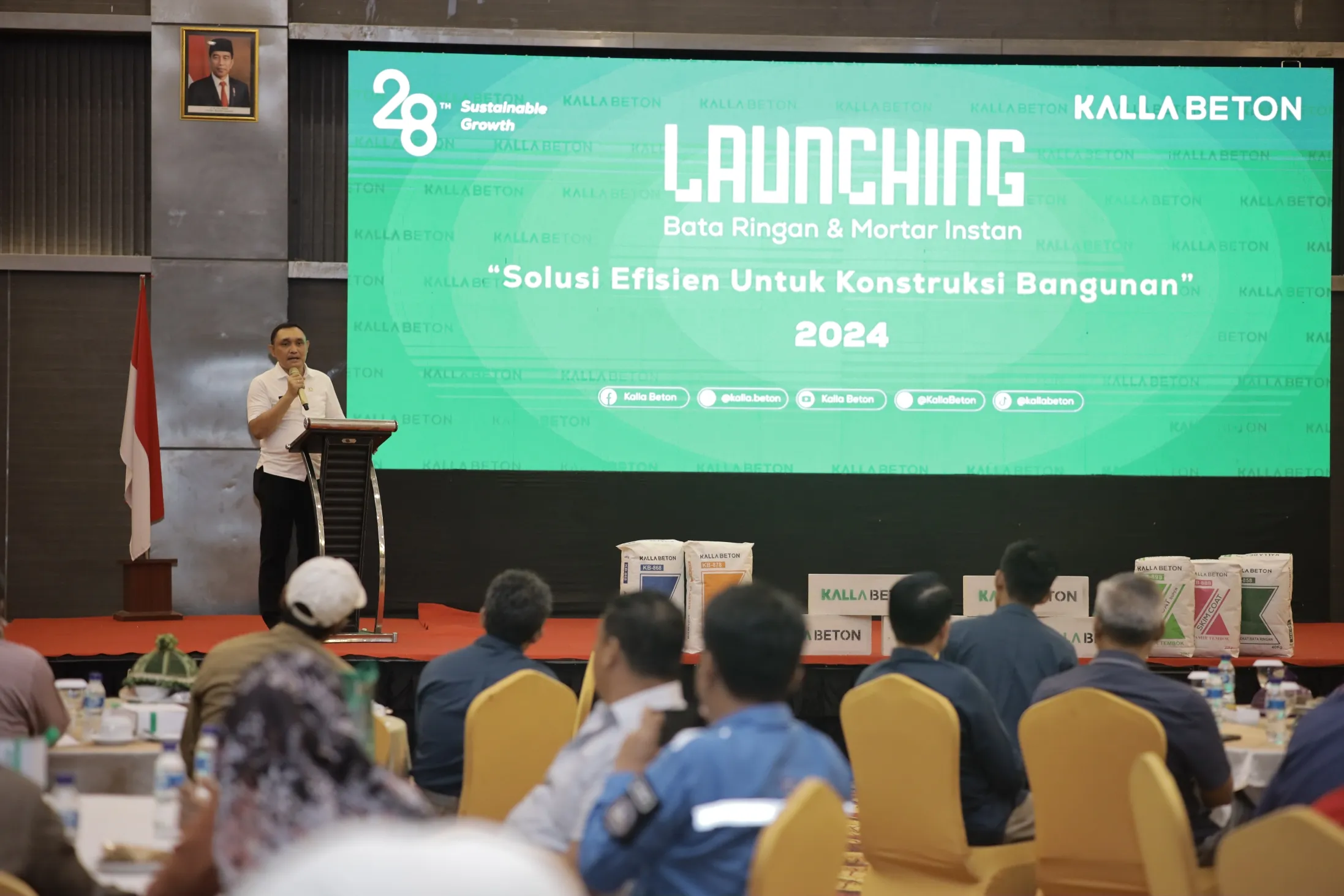 Kalla Beton Launching Bata Ringan dan Mortar Instan di Palu