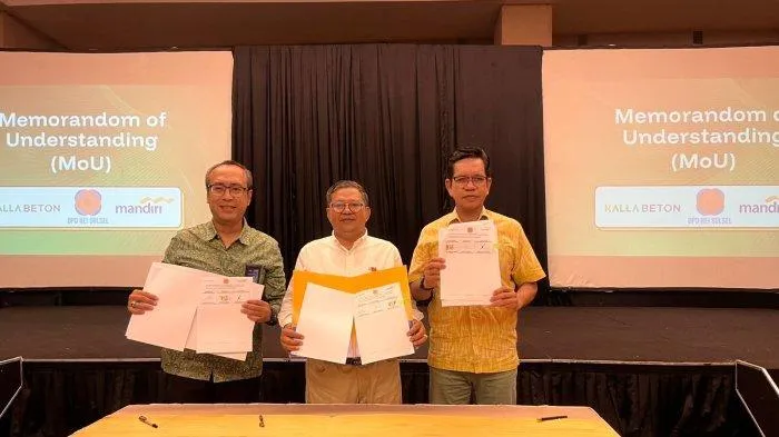 Kalla Beton Teken MoU Bersama DPD REI Sulsel dan Bank Mandiri